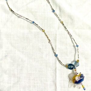 Handmade Blown Glass fish necklace